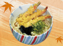 海老天うどん525円
