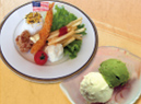 お子様ランチ・抹茶バニラ399円・250円